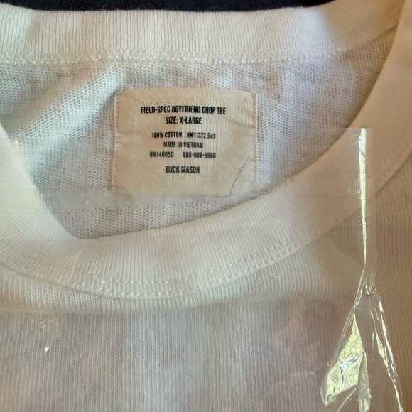 Buck Mason Cream Oversized Boxy Short Sleeve Tee - Picture 2 of 5